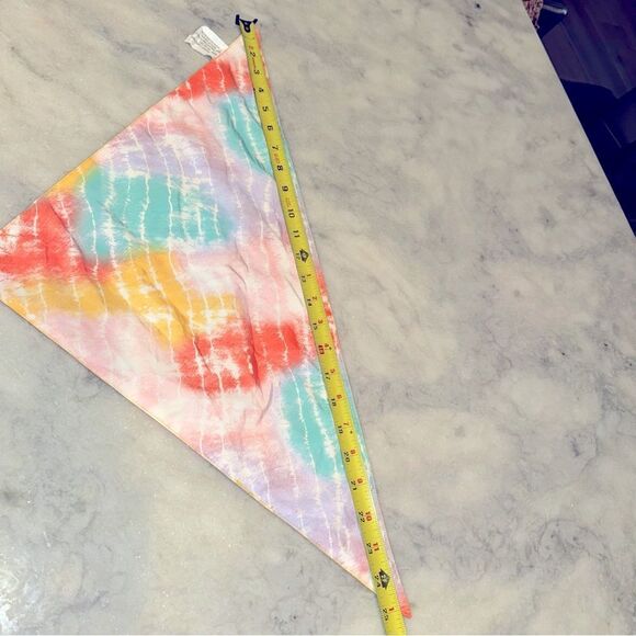 Sun Squad Reversible Pet Bandana HERE COMES THE FUN! Tie-Dye Printed. One Size - Picture 5 of 5